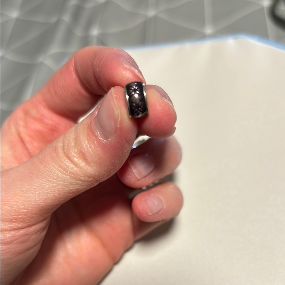 Pandora Black and Silver Charm